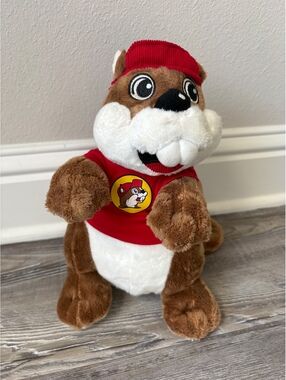 Buc-ee’s Beaver Plush 12” Stuffed Animal Removable Red Shirt